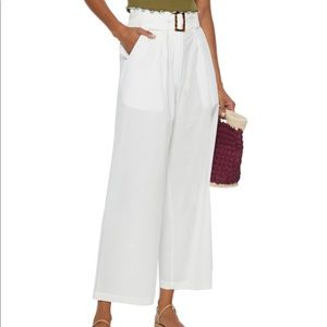 NWT: Solid and Striped Seersucker Wide Leg Pant